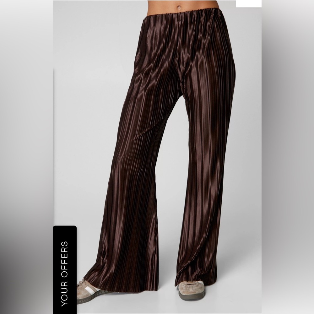 Nasty Gal Brown Wide Leg Pants